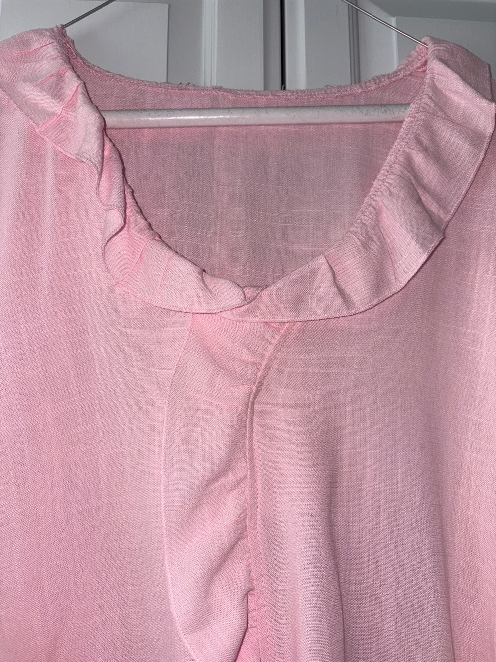 Light Pink Ruffle Neck Tunic - Picture 5 of 9